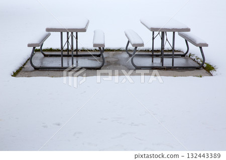 Nevada USA first snow in the park 132443389