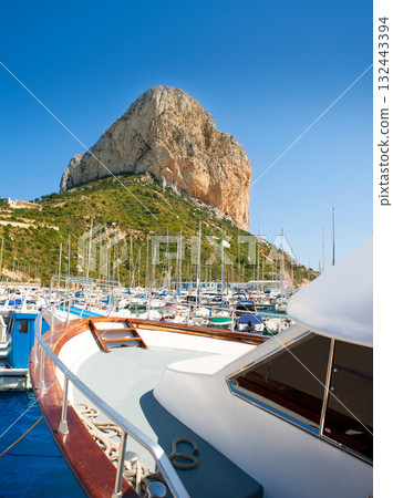 Calpe Alicante marina boats with Penon de Ifach 132443394