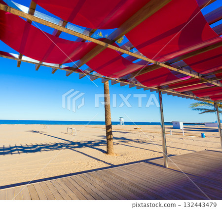 Gandia beach in Valencia at Mediterranean Spain 132443479