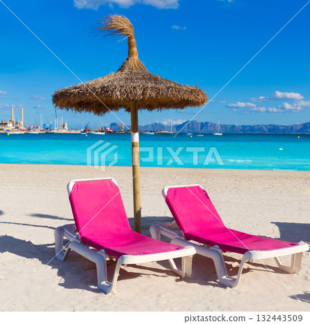 Mallorca Platja de Alcudia beach in Majorca 132443509