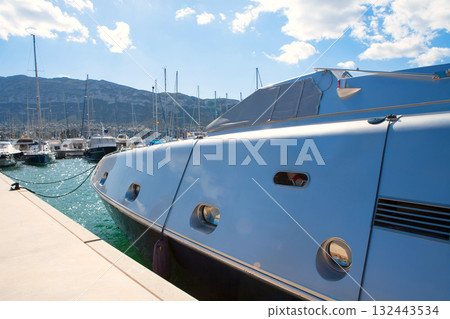 Denia alicante marina with luxury yachts and Mongo 132443534