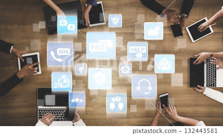 Online help and FAQ customer support service Funnel Online help and FAQ customer support service Funnel 132443581