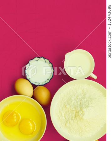 Preparation for baking, bake ingredients. 132443698