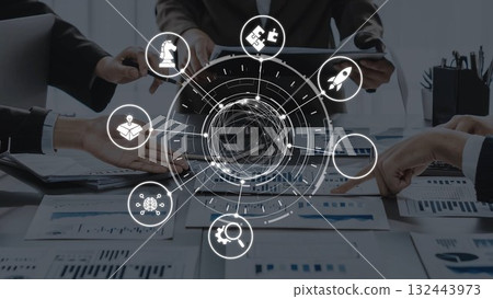 Innovation and business idea strategy Funnel 132443973