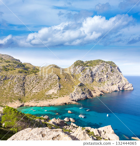 Majorca Cala Figuera beach of Formentor Mallorca Majorca Cala Figuera beach of Formentor Mallorca 132444065