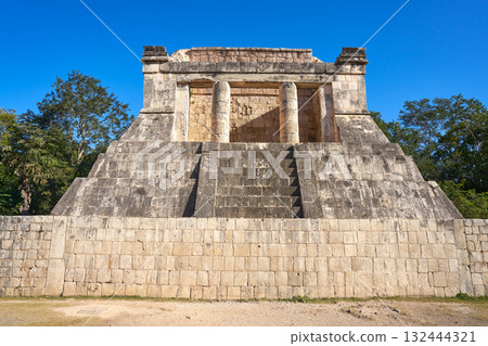 Chichen Itza north temple in Mexico 132444321