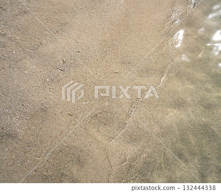 Caribbean beach sand shore detail 132444338