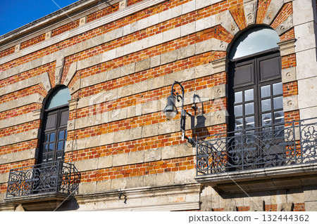 Merida city colorful facades Yucatan Mexico Merida city colorful facades Yucatan Mexico 132444362