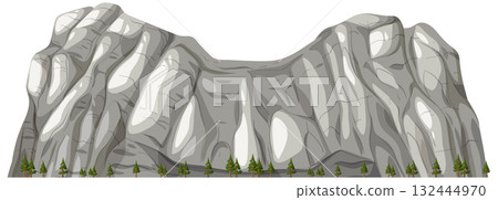 Majestic Mountain Range with Pine Trees Majestic Mountain Range with Pine Trees 132444970