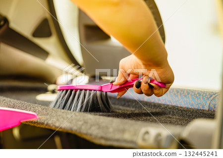 Cleaning car interior Cleaning car interior 132445241