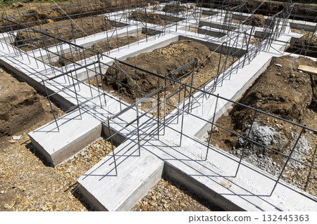 Housing construction Rebar construction Housing construction Rebar construction 132445363
