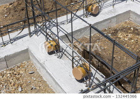 住房建築鋼筋施工 132445366