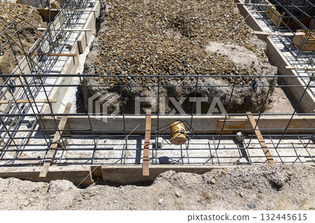 Housing construction Rebar construction Housing construction Rebar construction 132445615