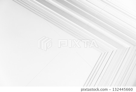 Abstract white minimal architecture background, photo fragment 132445660