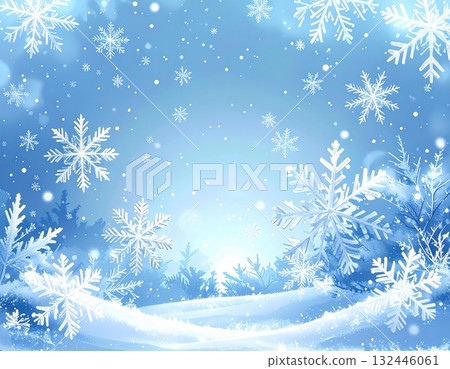 Winter snowflake pattern background 132446061