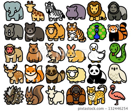 30 個動物顏色圖示集 1 30 個動物顏色圖示集 1 132446254