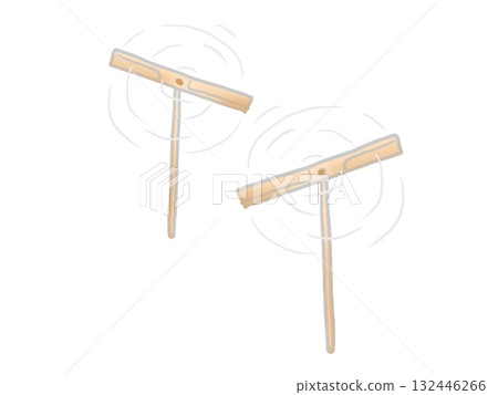 Illustration of a landscape with bamboo dragonflies flying in the sky 132446266