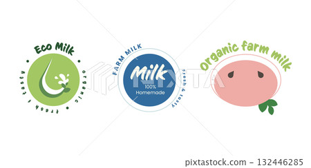 Infographics highlight the importance of environmental conservation in milk production. This includes practices that promote organic farming and sustainable agriculture methods. 132446285