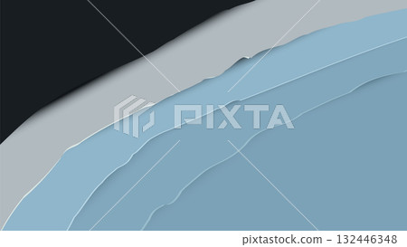 Abstract torn paper texture banner background. Vector illustration 132446348