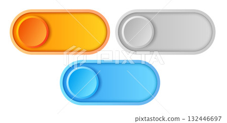 Vector set technology banners. Vector set of different mode button icons. Vector set technology banners. Vector set of different mode button icons. 132446697
