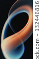 Colorful swirling digital abstract design with smooth curves and light contrasts against a black background creating a mesmerizing gradient effect 132446816