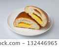A single image of cream bread, one of Japan's most popular sweet breads 132446965