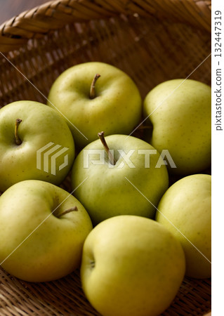 Aomori Prefecture apples (Toki) served in a colander Aomori Prefecture apples (Toki) served in a colander 132447319