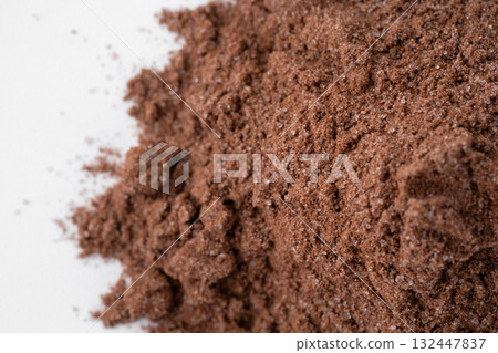 Close-up of cocoa powder with sugar Close-up of cocoa powder with sugar 132447837