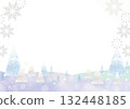 Snow-covered background material 132448185