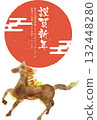 2026 Year of the Horse New Year's Card Template Zodiac New Year 132448280