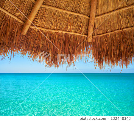 Caribbean beach sunroof in riviera Maya 132448343