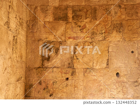 Jaguars temple in Chichen Itza Mexico 132448352