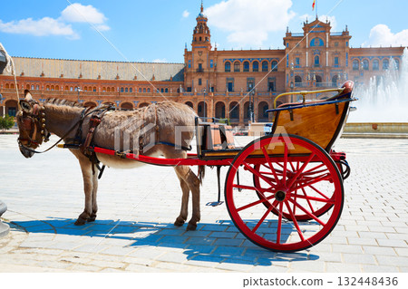 Seville Sevilla Plaza Espana Andalusia Spain 132448436
