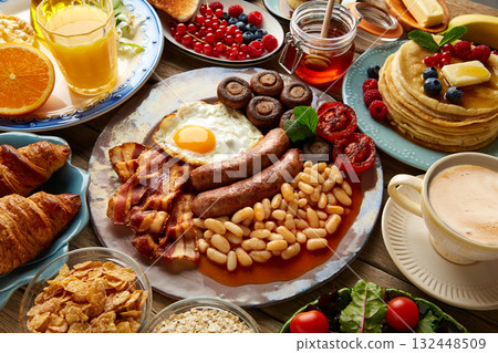 Breakfast buffet full continental and english Breakfast buffet full continental and english 132448509