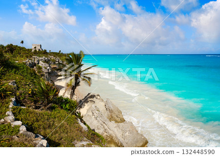 Tulum Mayan city ruins in Riviera Maya 132448590