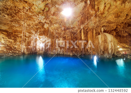 Cenote Xkeken sinkhole in Valladolid Mexico 132448592