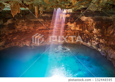 Cenote Samula sinkhole in Valladolid Mexico 132448595