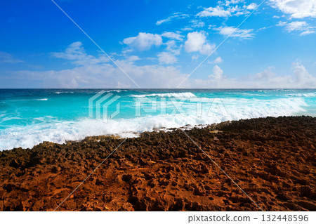 Cozumel island El Mirador beach in Mexico Cozumel island El Mirador beach in Mexico 132448596