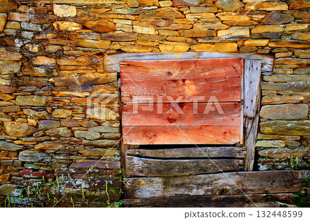 Way of Saint James slate stone in Galicia 132448599