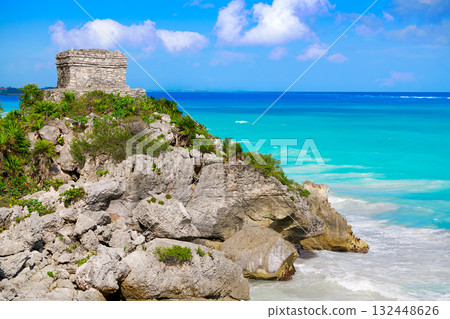 Tulum Mayan city ruins in Riviera Maya 132448626