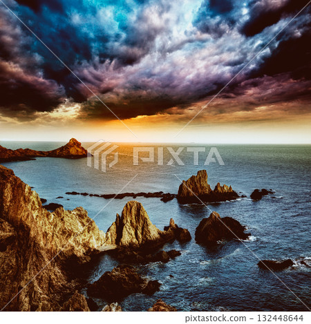 Almeria Cabo de Gata las Sirenas point rocks 132448644