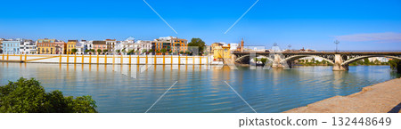 Triana barrio of Seville panoramic Andalusia Triana barrio of Seville panoramic Andalusia 132448649