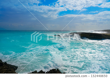 Cozumel island El Mirador beach in Mexico 132448650