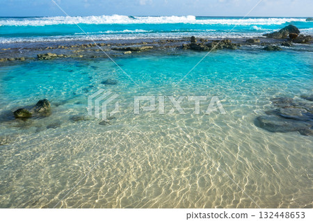 Cozumel island beach Riviera Maya Mexico 132448653