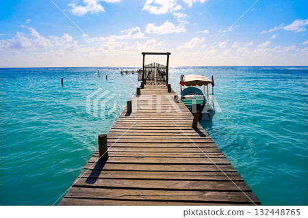 Mahahual Caribbean beach in Costa Maya 132448765