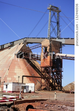 Excavation metal outdoor mine Riotinto Excavation metal outdoor mine Riotinto 132448936