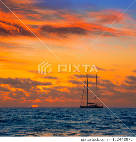Majorca Sunset in Es Trenc beach in Campos 132448973