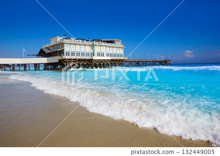 Daytona Beach in Florida with pier USA Daytona Beach in Florida with pier USA 132449005