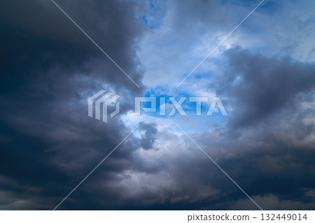 Dramatic clouds sky in a stormy weather 132449014