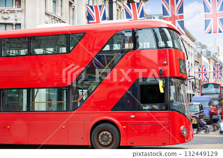 London bus Oxford Street W1 Westminster London bus Oxford Street W1 Westminster 132449129